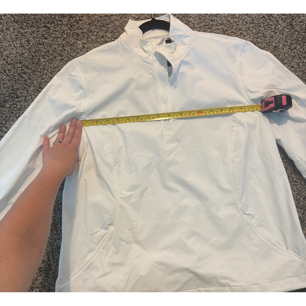 Lady Hagen Womens White Quarter Zip Golf Pullover Jacket XL Mock Neck Activewear - Picture 4 of 5